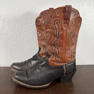 Ariat Legend Cowboy Boots Women's Size 10 B Western Black Brown Leather 15826